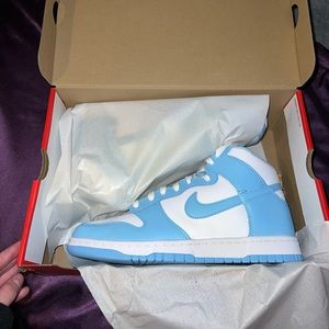 Nike Dunk Hi Retro Light blue and white